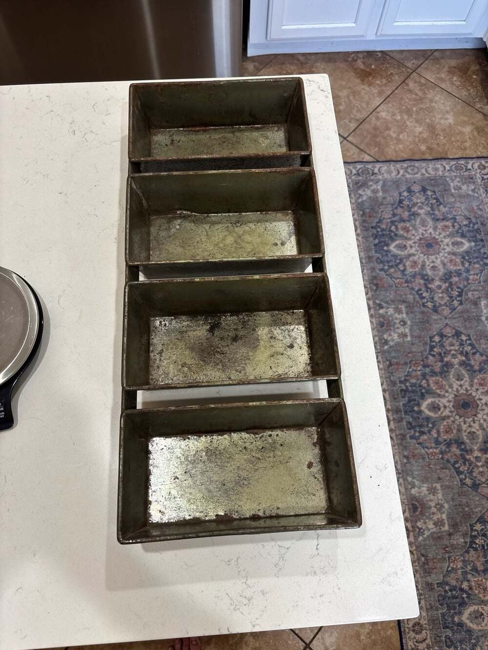 Vintage EKCO Bakery 4 Strap Bread Pans Full Size Commercial Grade